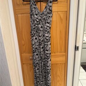 Tommy Bahama Black and White Floral Maxi jumpsuit